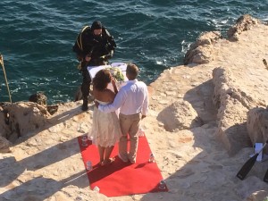 Wedding ceremony at the beach, Golden Rays Luxury Resort